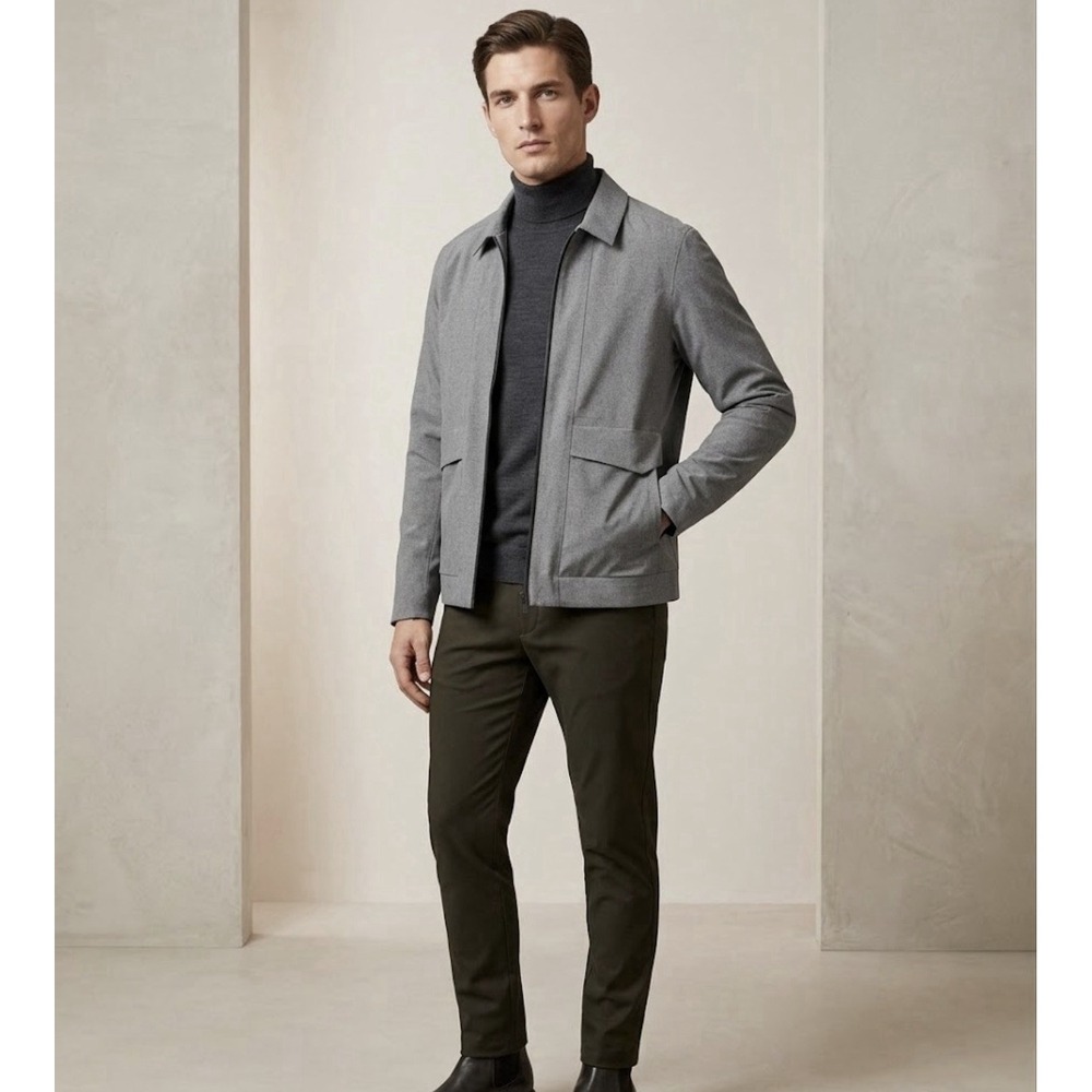 Lululemon Interurban Warmth Jacket Mens Medium Gray Full Zip Water Repellent